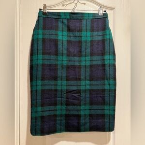 Castaway Nantucket Island wool plaid skirt size 2.